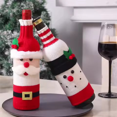 Christmas  Bottle Covers – Santa, Snowman & Reindeer Set