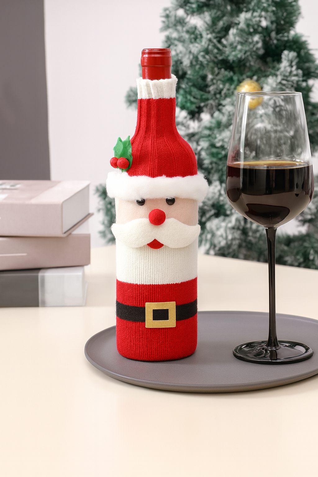 Christmas  Bottle Covers – Santa, Snowman & Reindeer Set