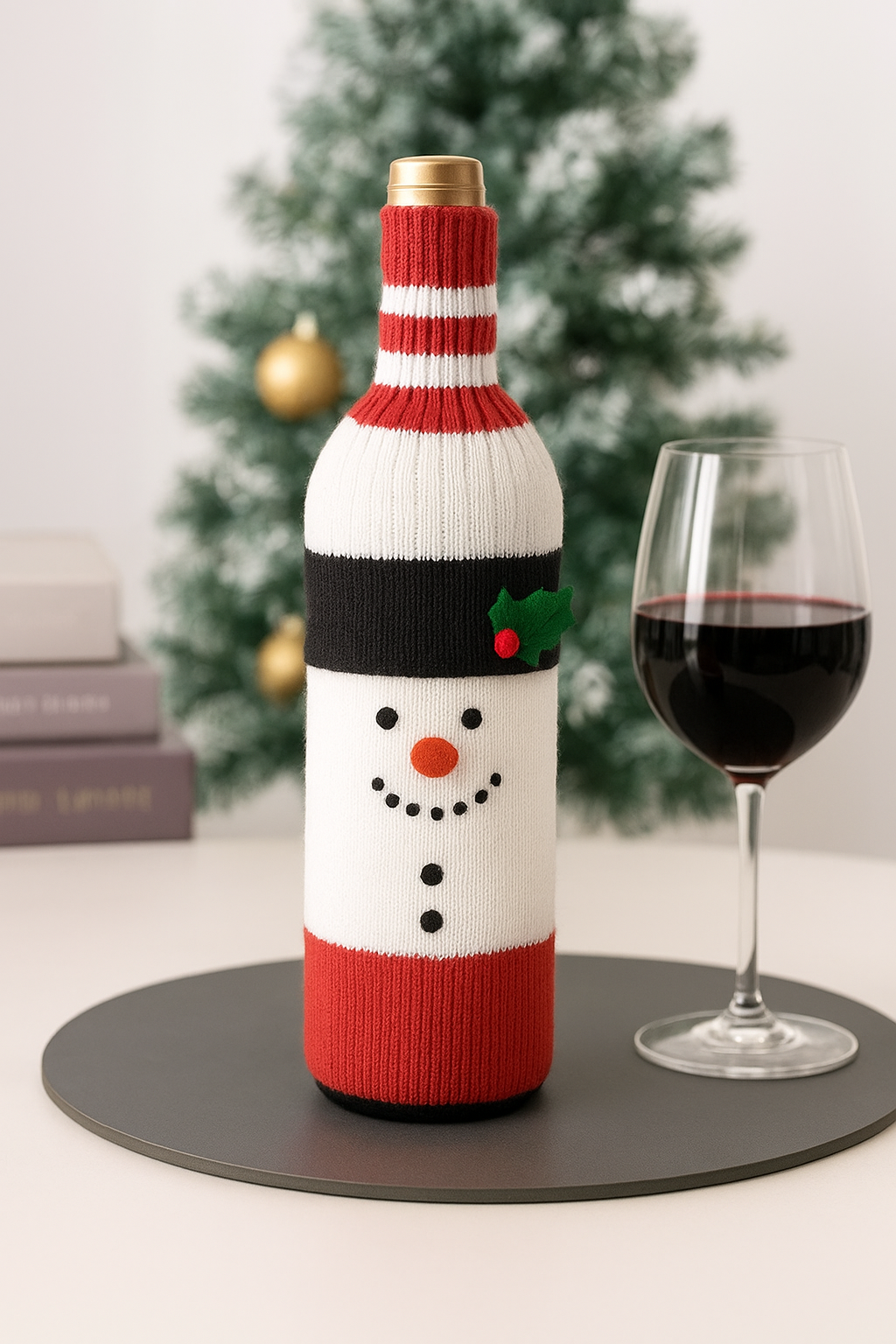 Christmas  Bottle Covers – Santa, Snowman & Reindeer Set