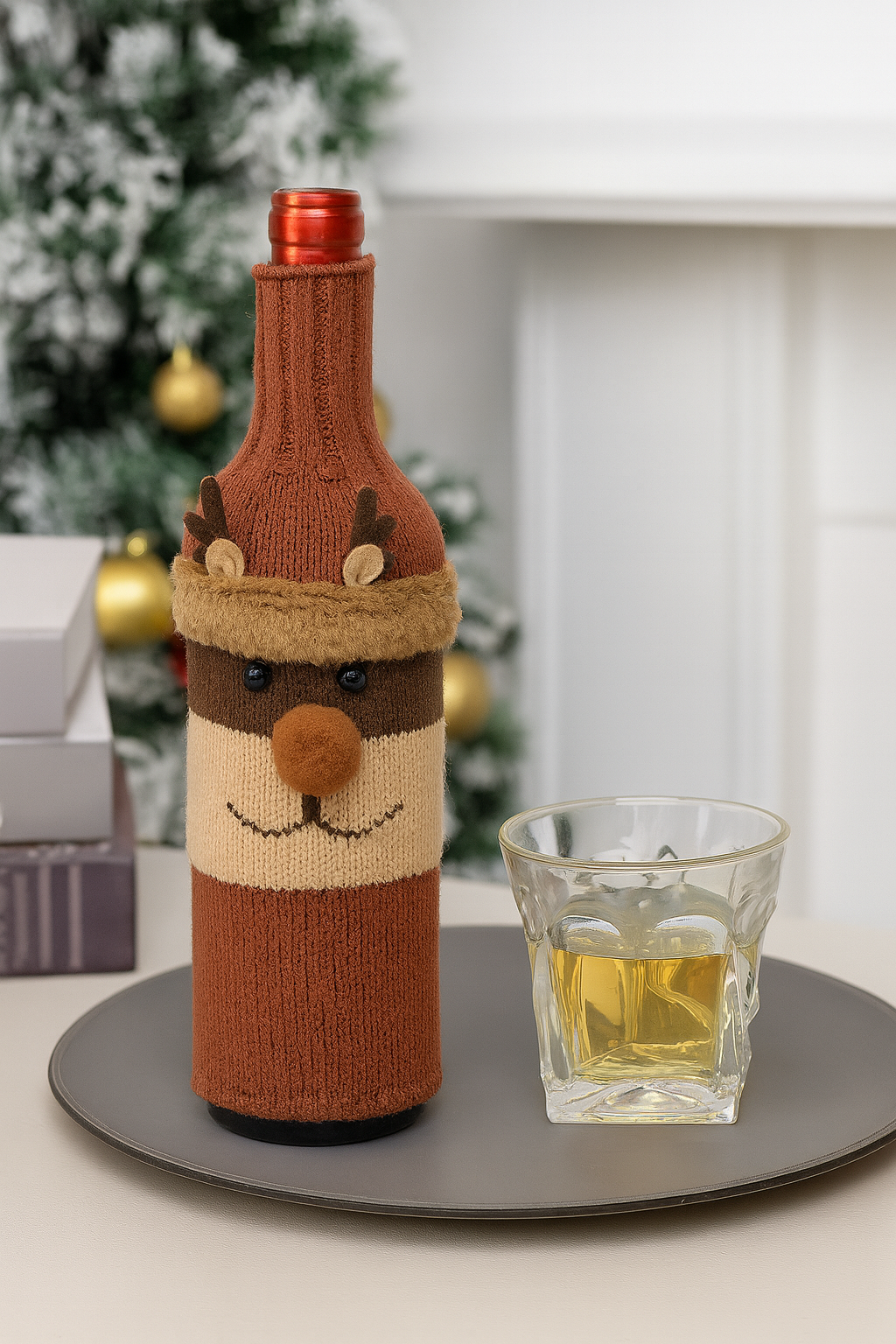 Christmas  Bottle Covers – Santa, Snowman & Reindeer Set