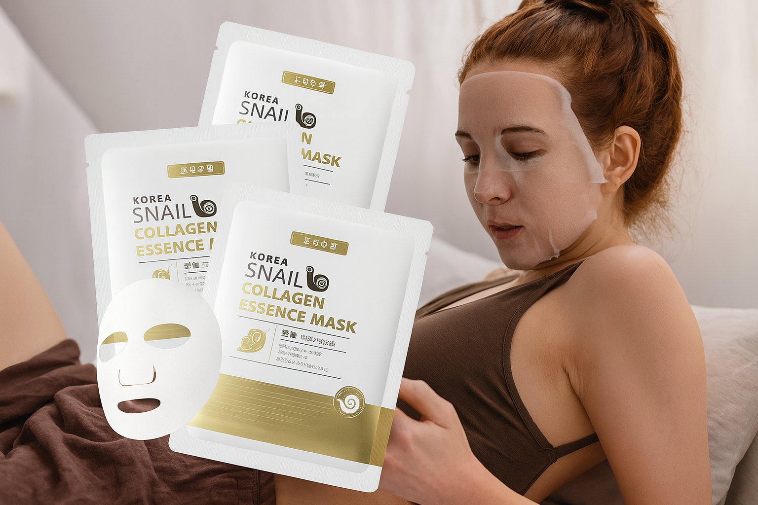 Korea Snail Collagen Essence Mask – Deep Hydration, Glow & Skin Repair