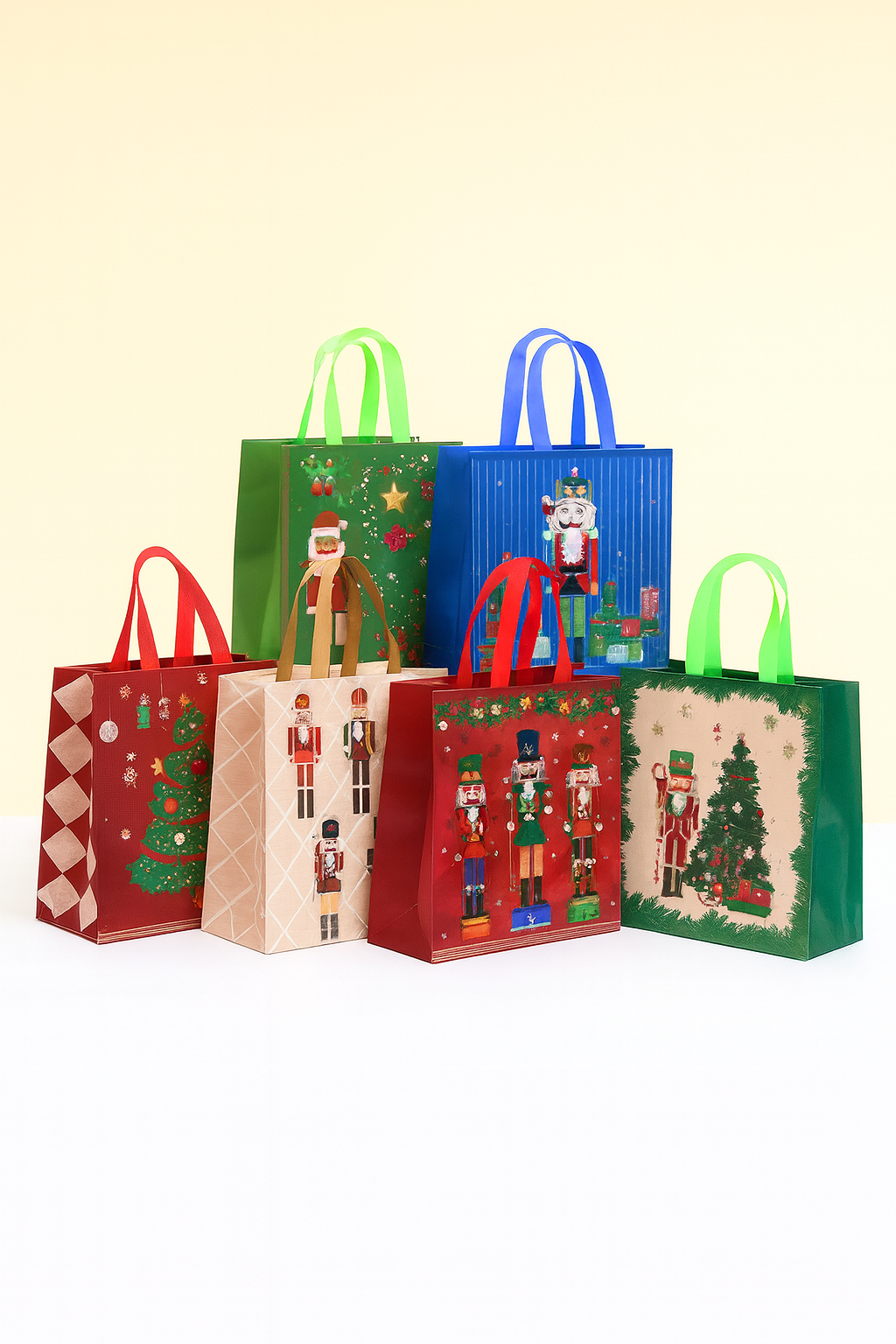 🎄 Premium Christmas Tree Gift Bag – Reusable Holiday Tote with Red Handles